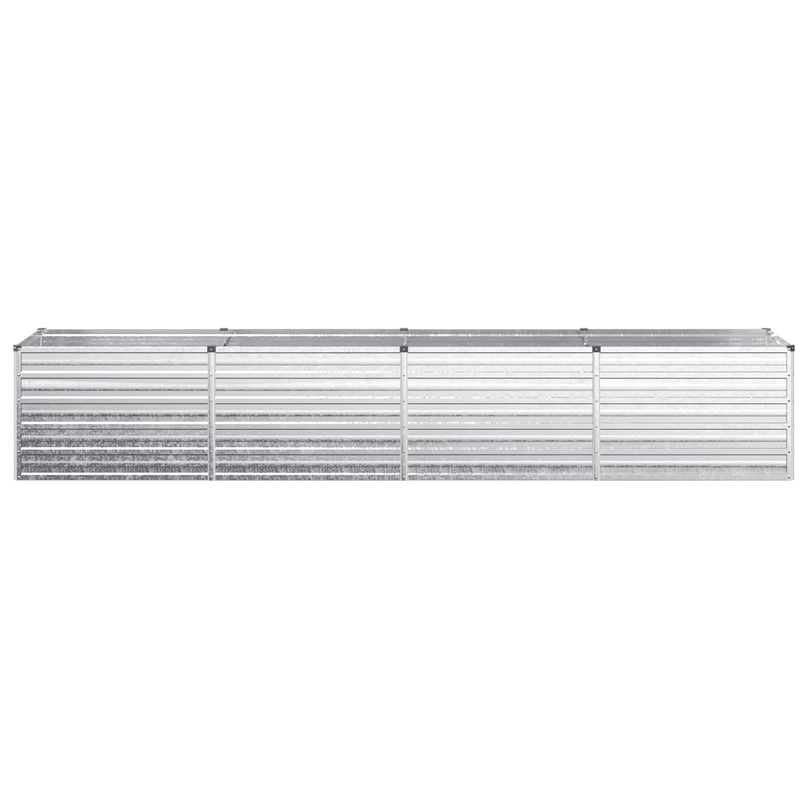 vidaXL Podniesione Łóżko Ogrodowe srebrny 320 x 80 x 55 cm Ocynkowany