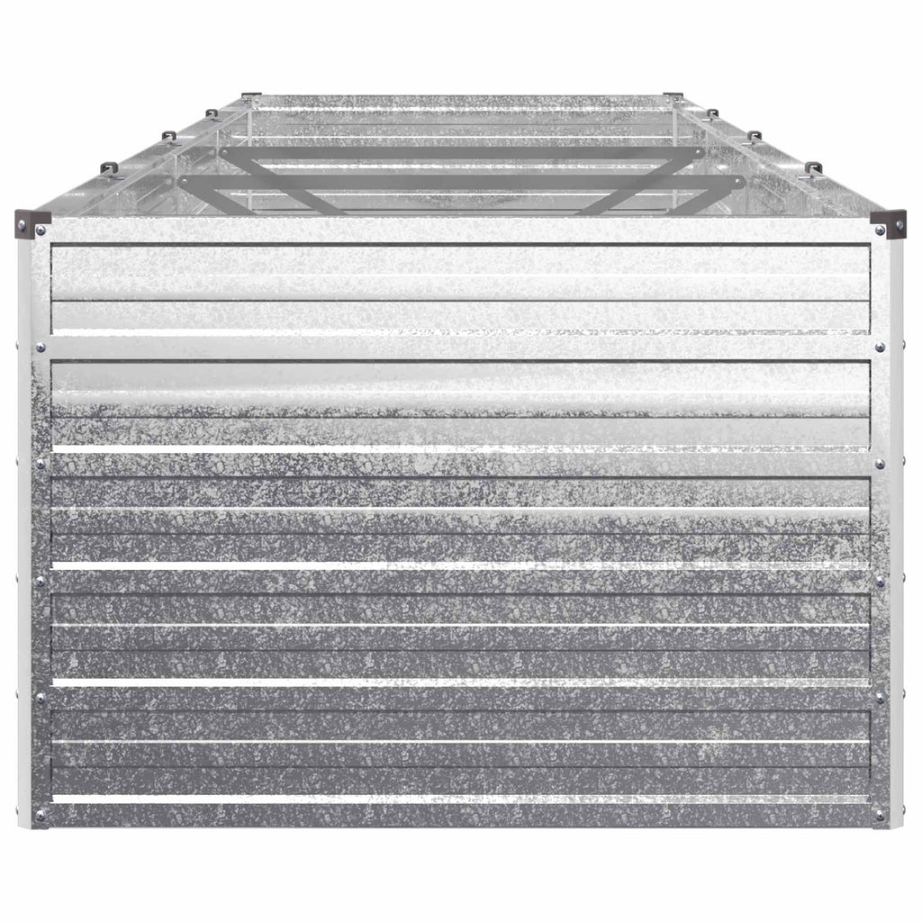 vidaXL Podniesione Łóżko Ogrodowe srebrny 320 x 80 x 55 cm Ocynkowany