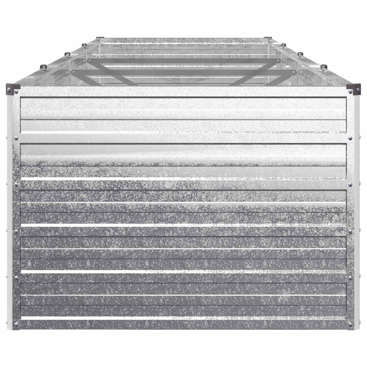 vidaXL Podniesione Łóżko Ogrodowe srebrny 320 x 80 x 55 cm Ocynkowany