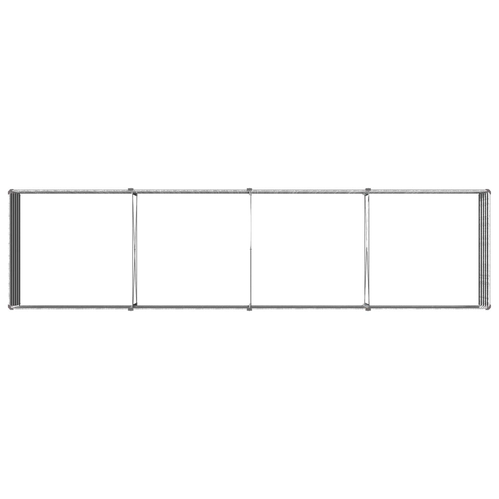 vidaXL Podniesione Łóżko Ogrodowe srebrny 320 x 80 x 55 cm Ocynkowany