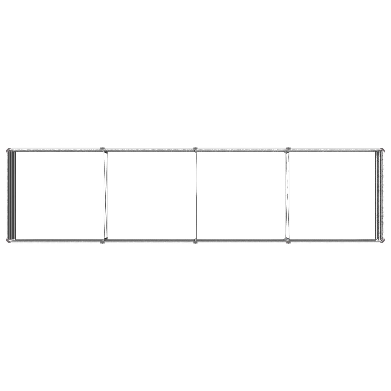 vidaXL Podniesione Łóżko Ogrodowe srebrny 320 x 80 x 55 cm Ocynkowany
