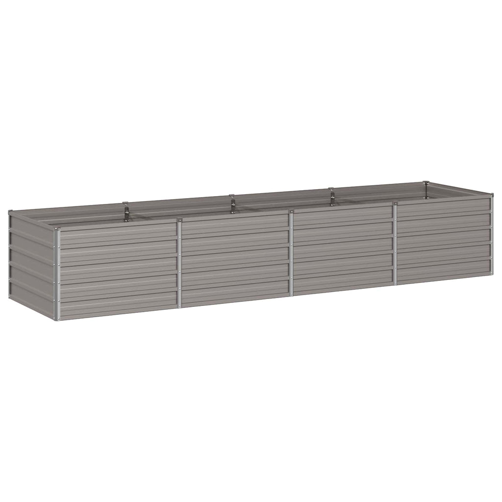 vidaXL Podniesione Łóżko Ogrodowe Rdzawy 320 x 80 x 55 cm tektura