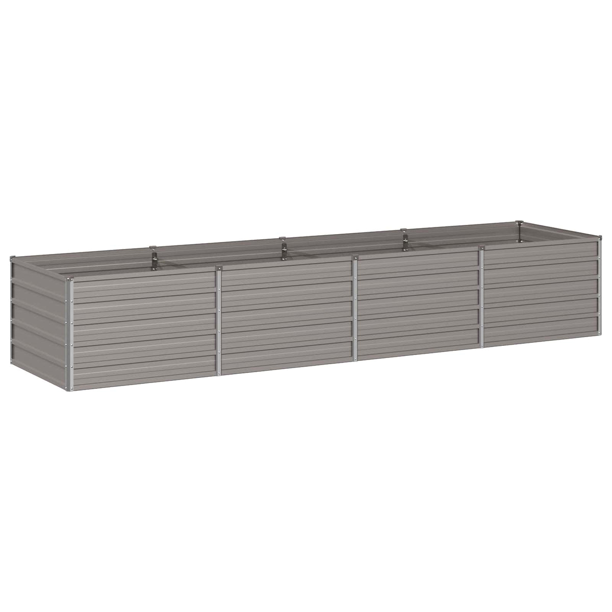 vidaXL Podniesione Łóżko Ogrodowe Rdzawy 320 x 80 x 55 cm tektura