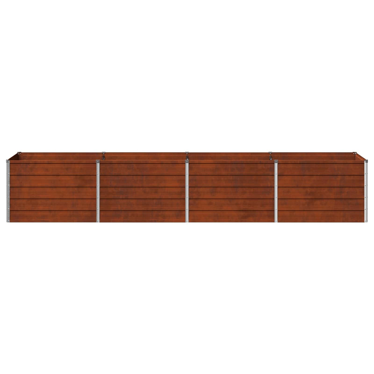 vidaXL Podniesione Łóżko Ogrodowe Rdzawy 320 x 80 x 55 cm tektura