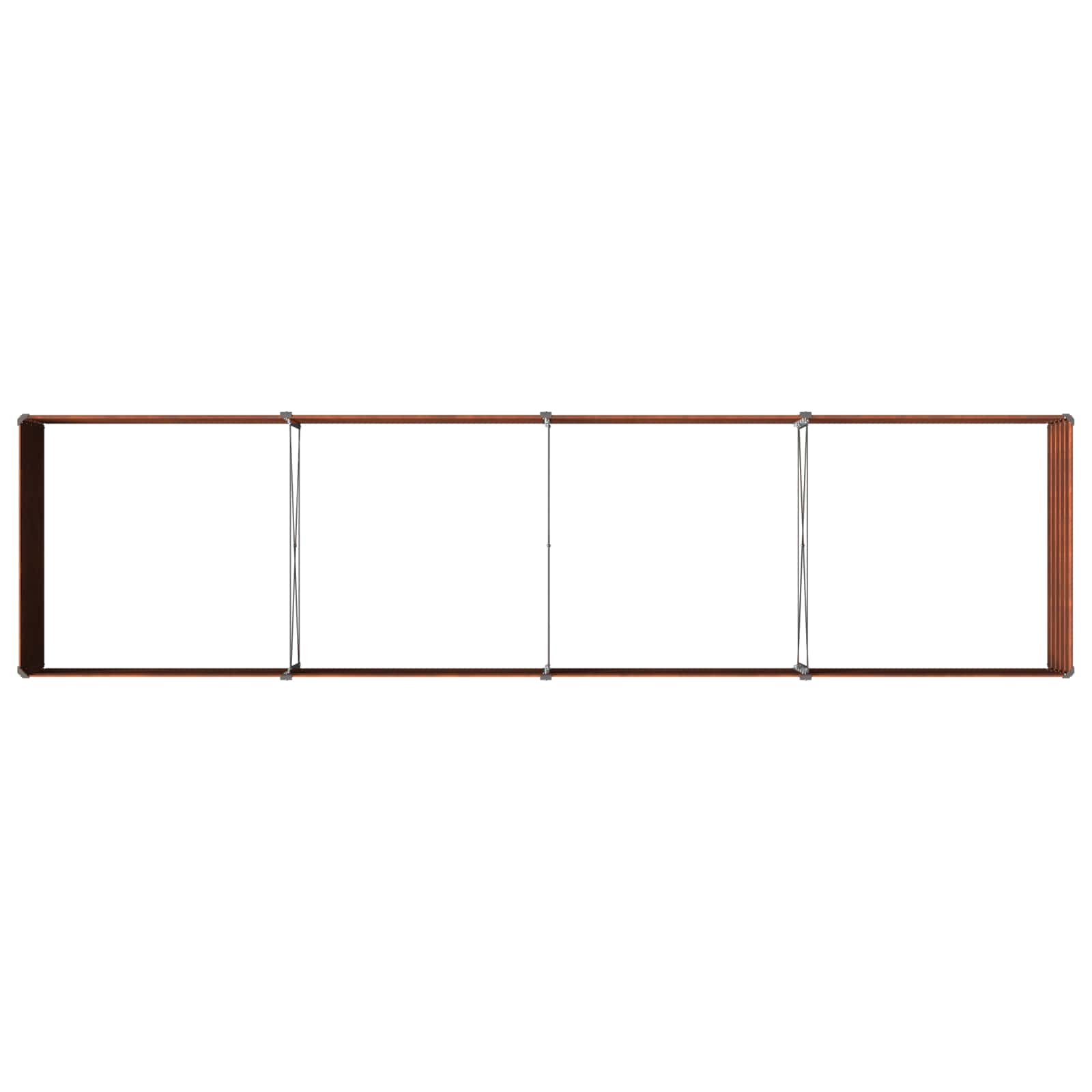vidaXL Podniesione Łóżko Ogrodowe Rdzawy 320 x 80 x 55 cm tektura