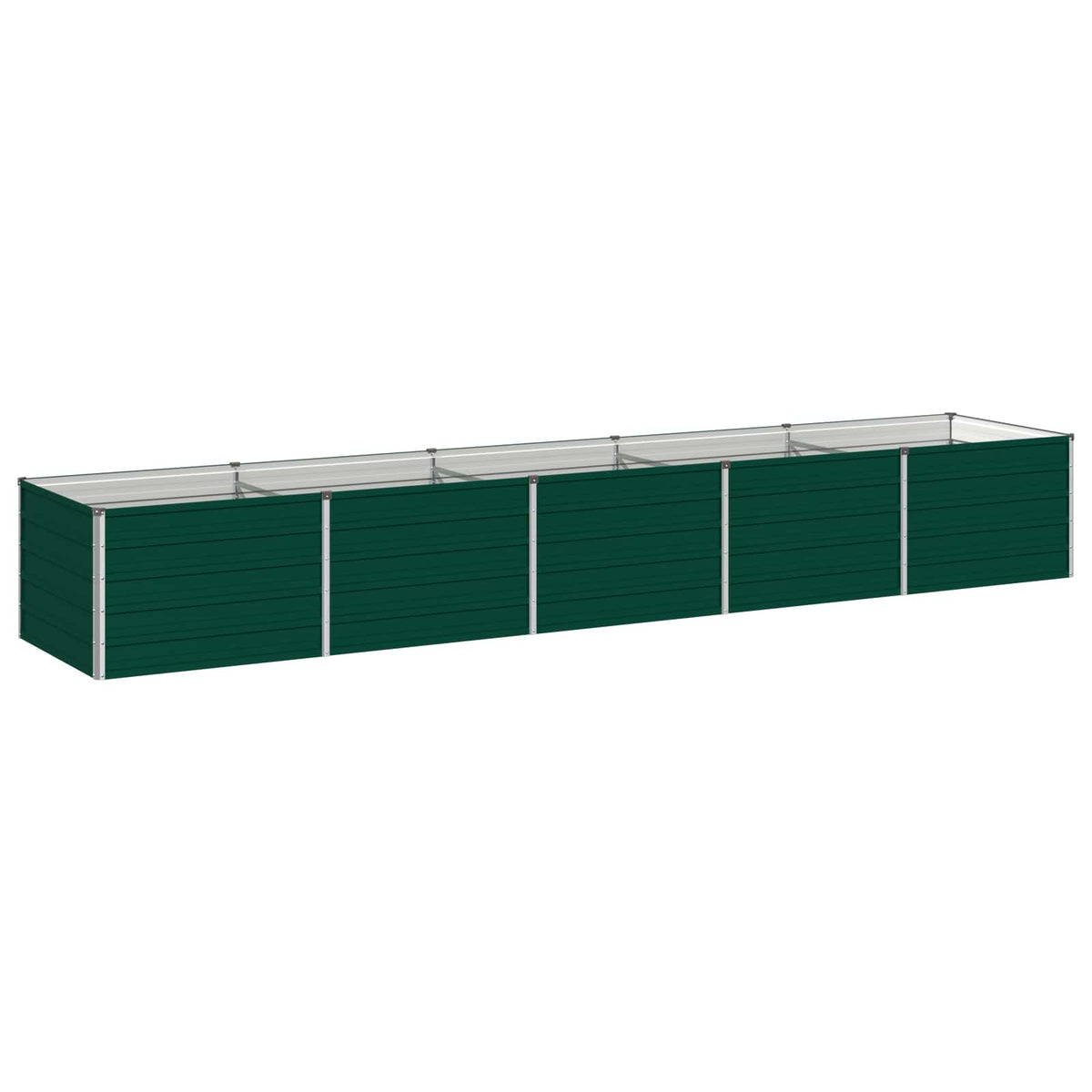 vidaXL Podniesione Łóżko Ogrodowe zielony 400 x 80 x 55 cm