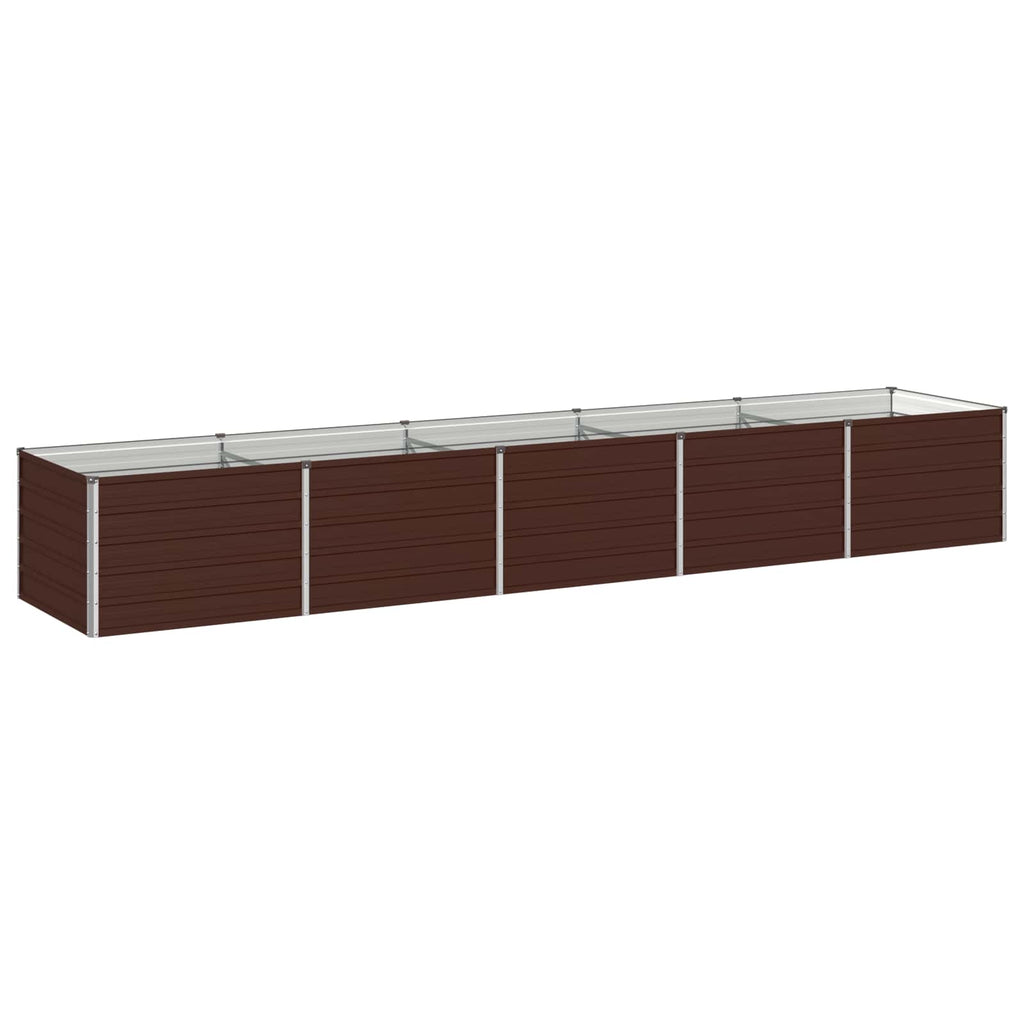 vidaXL Podniesione Łóżko Ogrodowe brązowy 400 x 80 x 55 cm