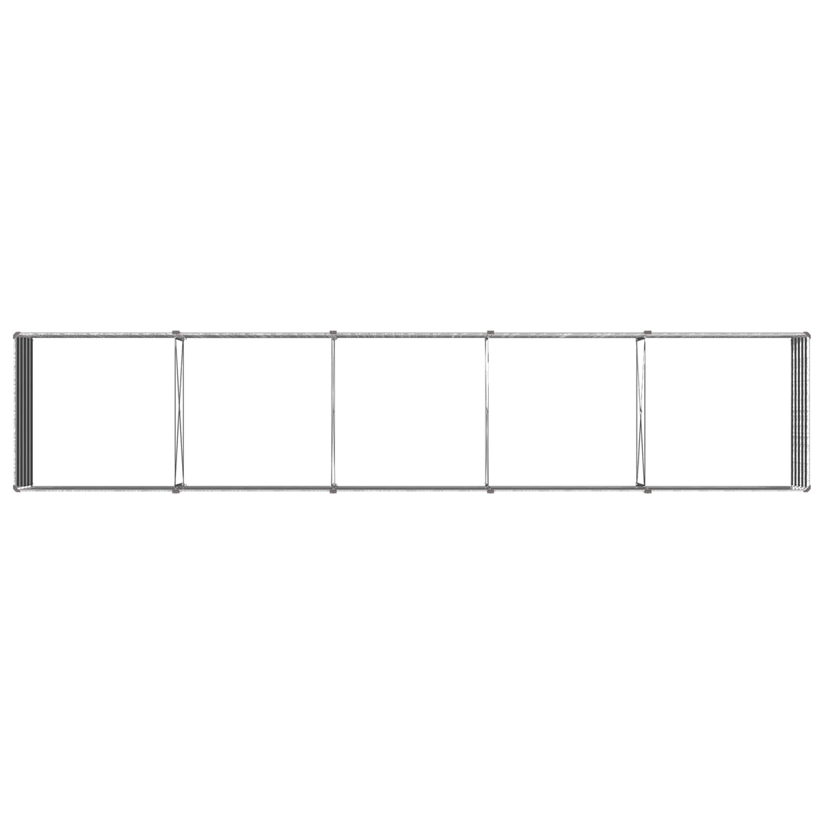 vidaXL Podniesione Łóżko Ogrodowe srebrny 400 x 80 x 55 cm Ocynkowany