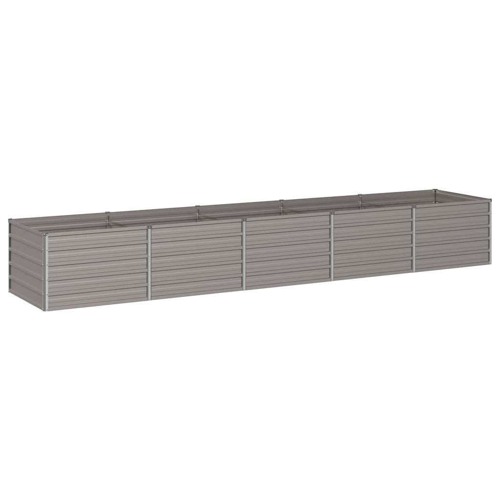 vidaXL Podniesione Łóżko Ogrodowe Rdzawy 400 x 80 x 55 cm tektura