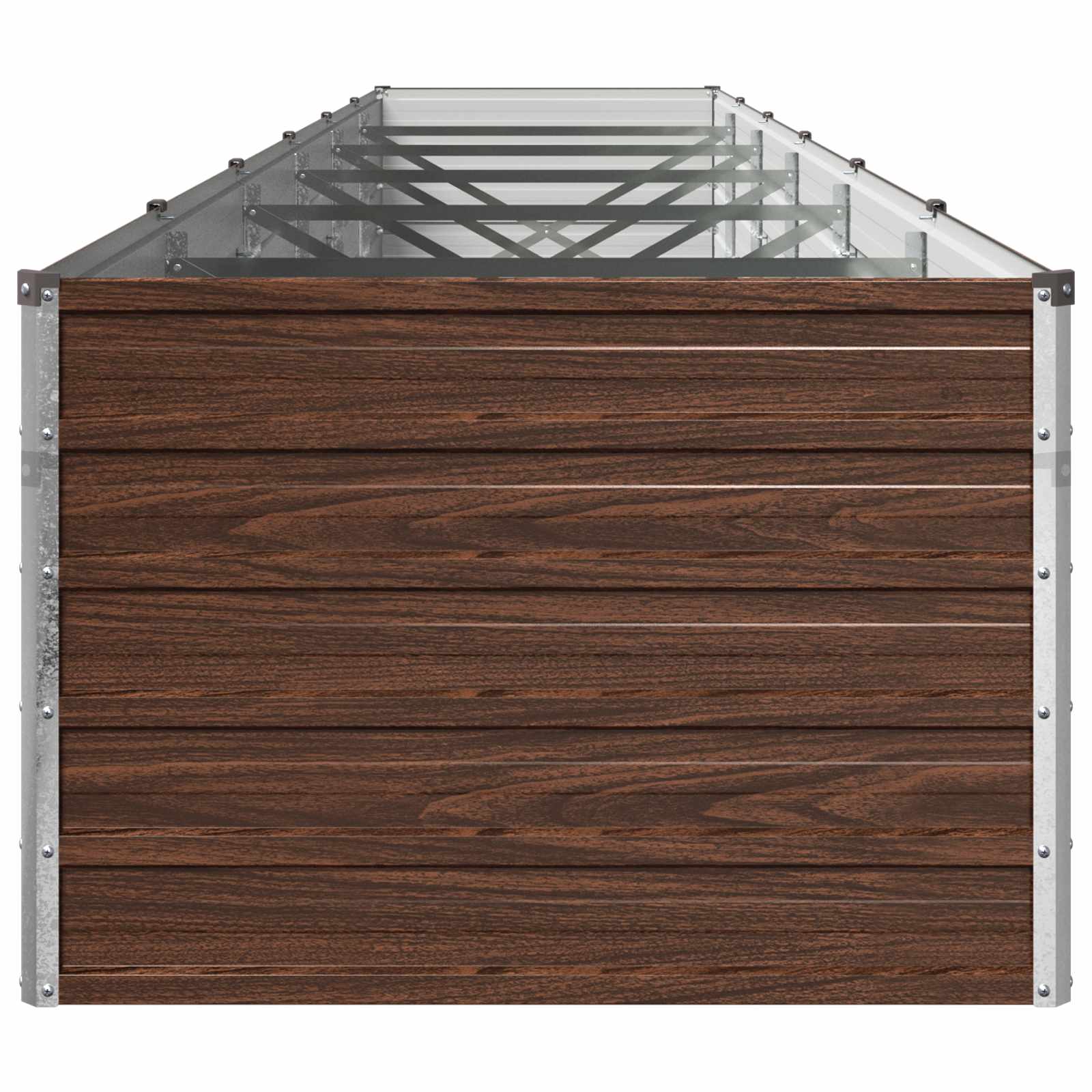 vidaXL Podniesione Łóżko Ogrodowe Czarny 480 x 80 x 55 cm