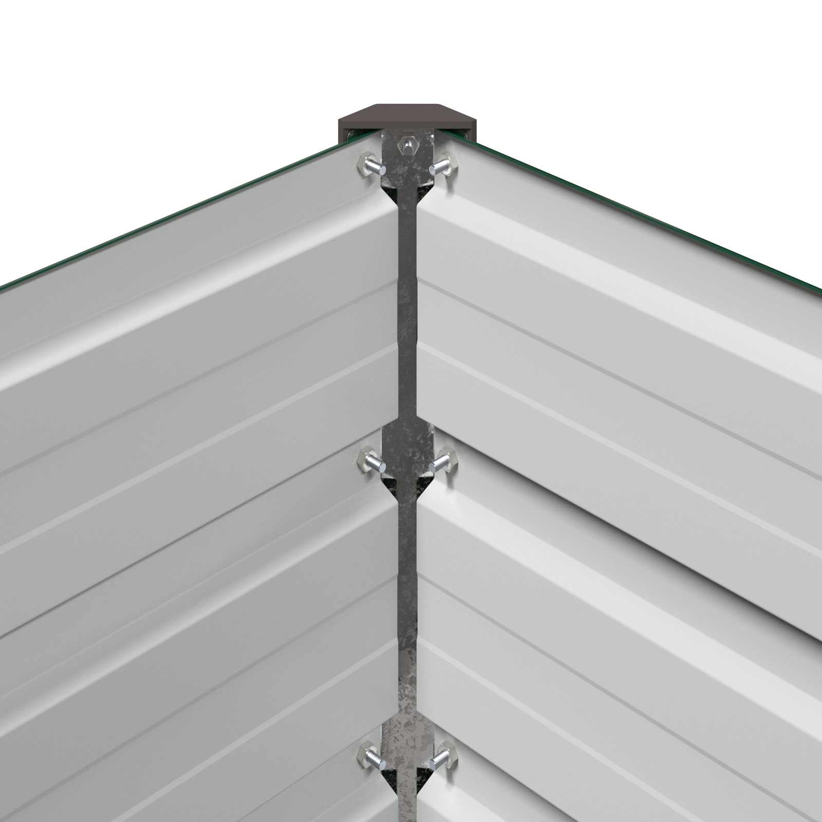 vidaXL Podniesione Łóżko Ogrodowe zielony 480 x 80 x 55 cm