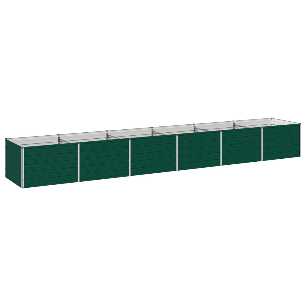 vidaXL Podniesione Łóżko Ogrodowe zielony 480 x 80 x 55 cm