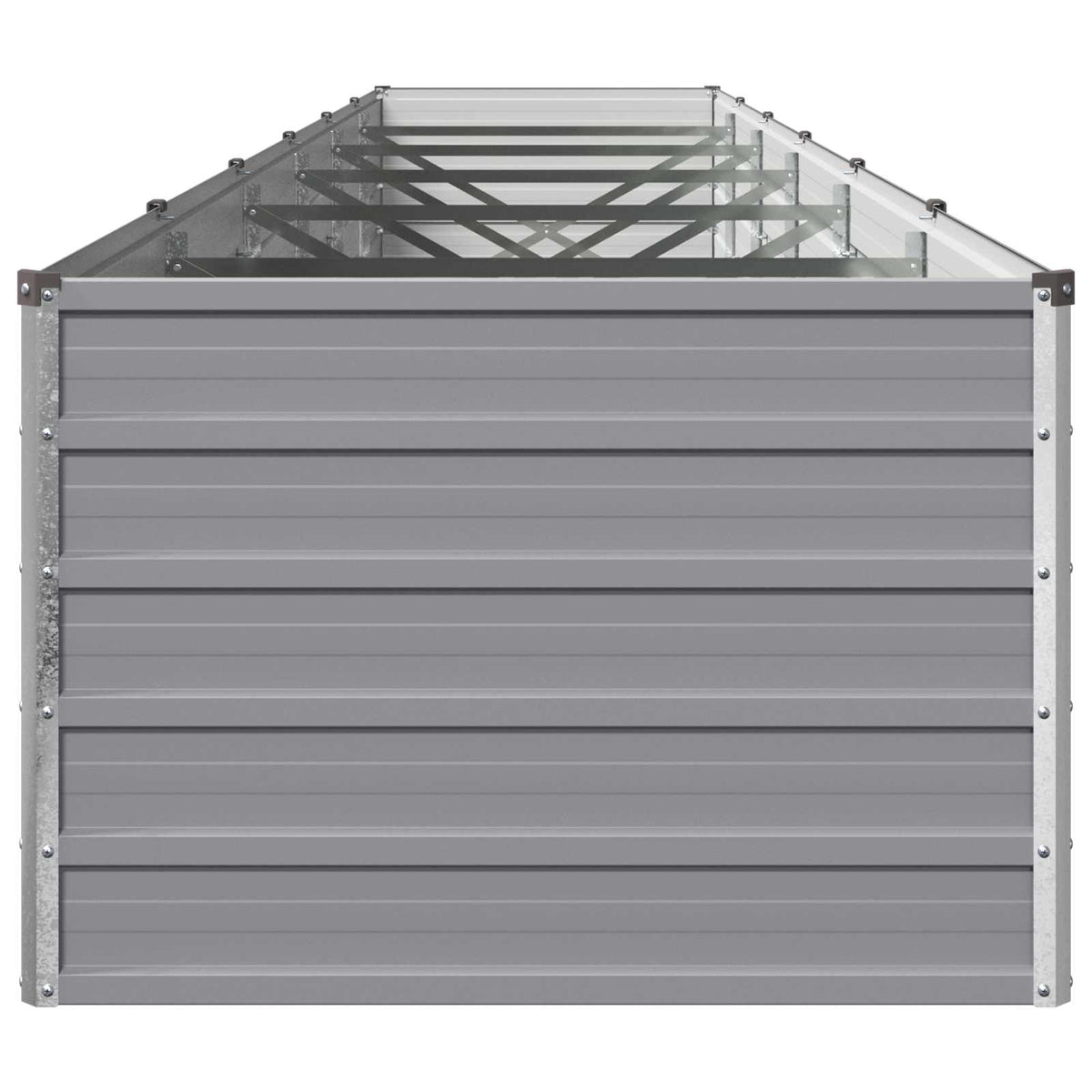 vidaXL Podniesione Łóżko Ogrodowe Szary 480 x 80 x 55 cm