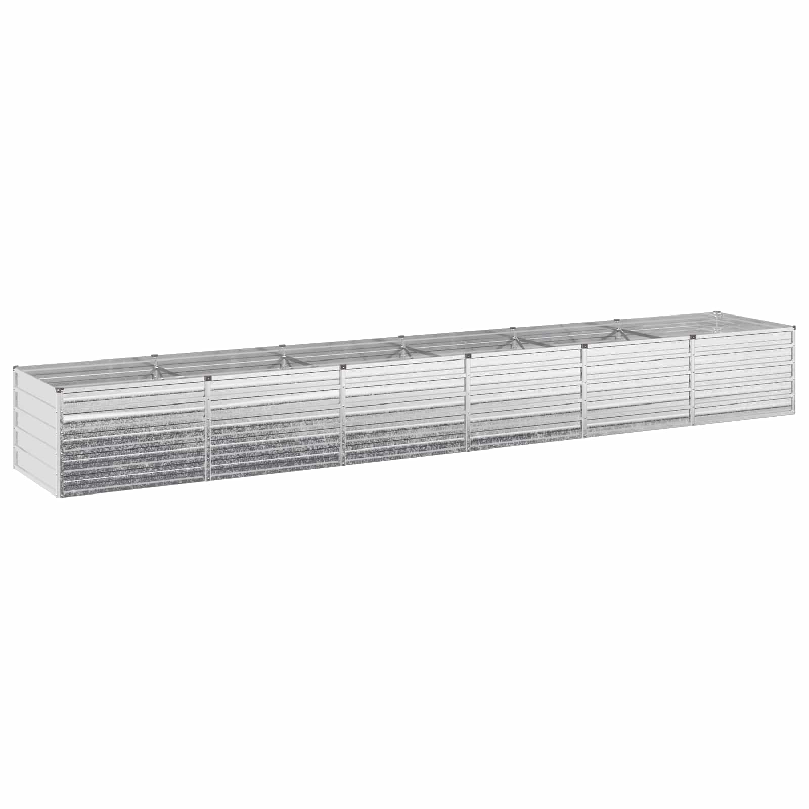 vidaXL Podniesione Łóżko Ogrodowe srebrny 480 x 80 x 55 cm Ocynkowany