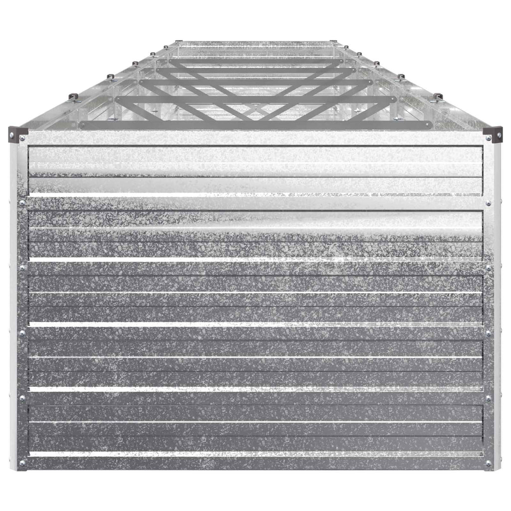 vidaXL Podniesione Łóżko Ogrodowe srebrny 480 x 80 x 55 cm Ocynkowany