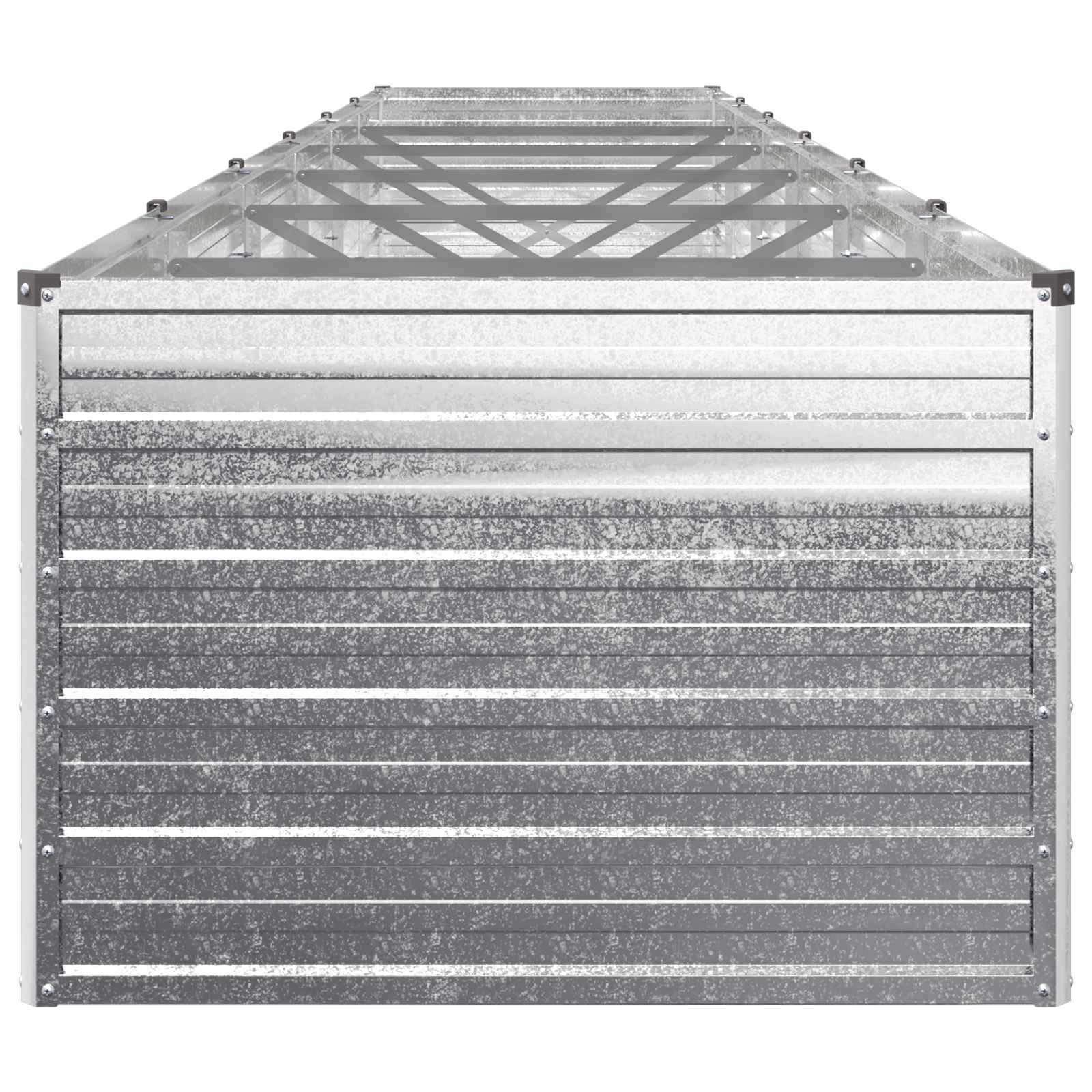 vidaXL Podniesione Łóżko Ogrodowe srebrny 480 x 80 x 55 cm Ocynkowany