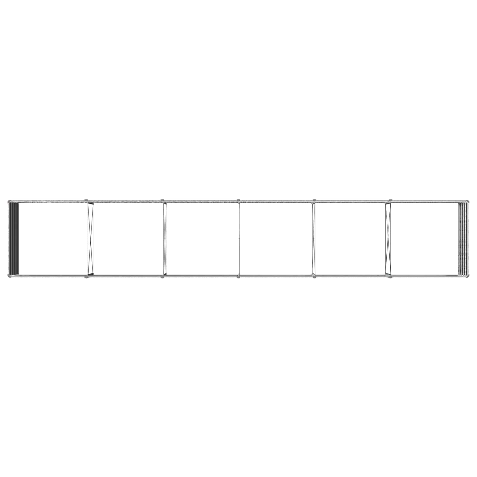 vidaXL Podniesione Łóżko Ogrodowe srebrny 480 x 80 x 55 cm Ocynkowany