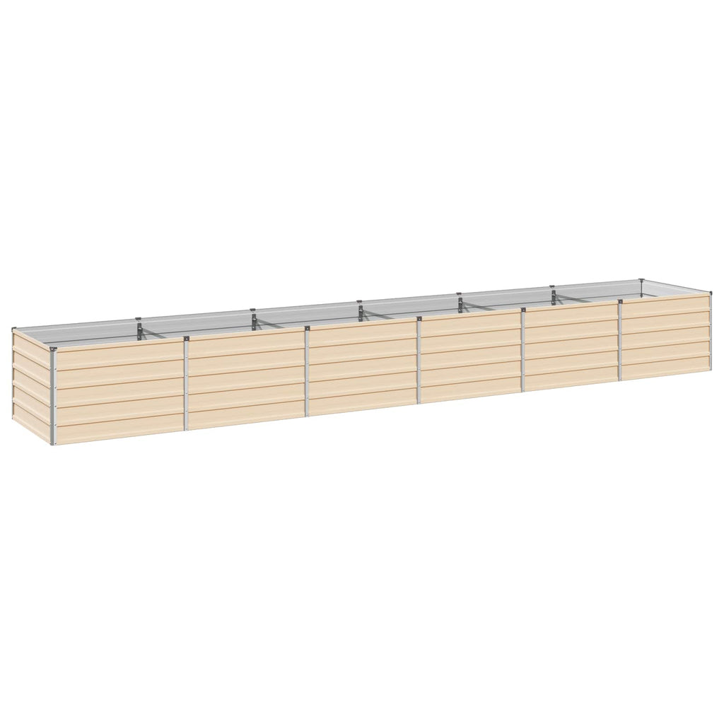 vidaXL Podniesione Łóżko Ogrodowe Kość słoniowa 480 x 80 x 55 cm