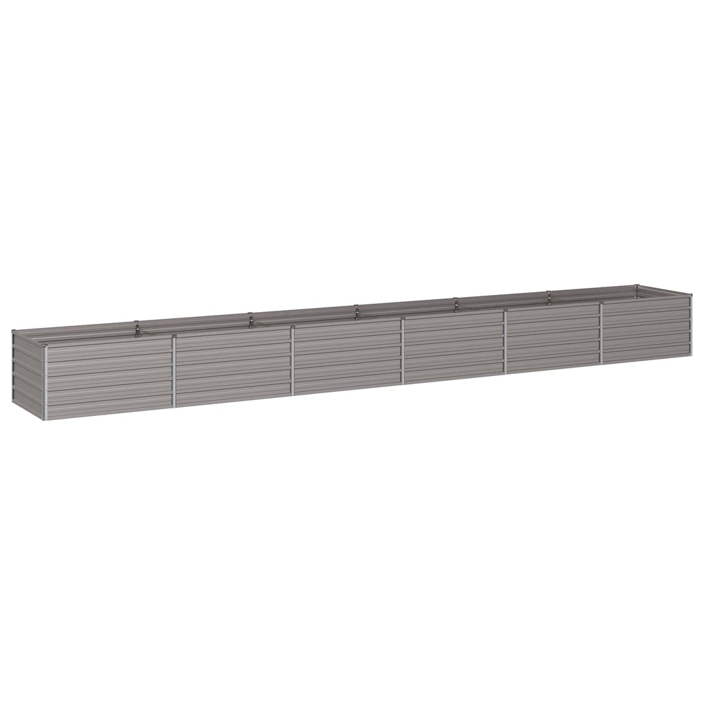 vidaXL Podniesione Łóżko Ogrodowe Rdzawy 600 x 80 x 55 cm tektura