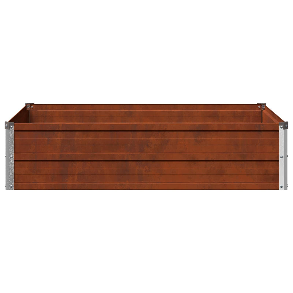 vidaXL Podniesione Łóżko Ogrodowe Rdzawy 100 x 80 x 24 cm tektura