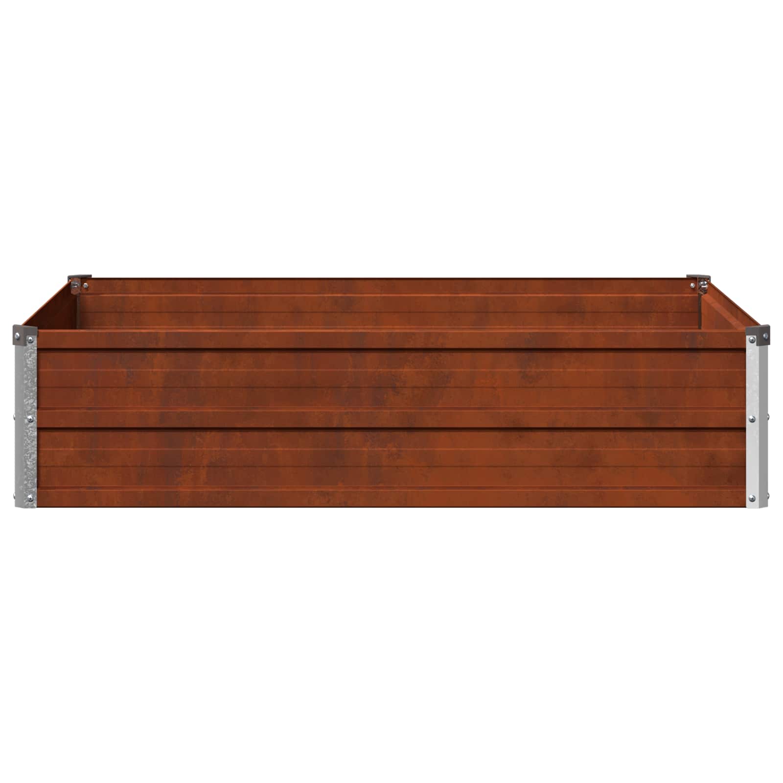 vidaXL Podniesione Łóżko Ogrodowe Rdzawy 100 x 80 x 24 cm tektura