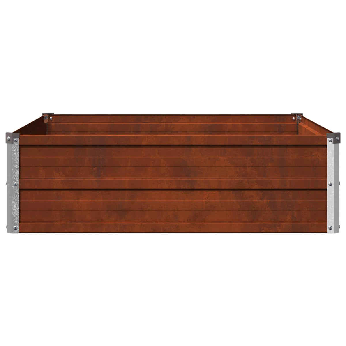 vidaXL Podniesione Łóżko Ogrodowe Rdzawy 100 x 80 x 24 cm tektura