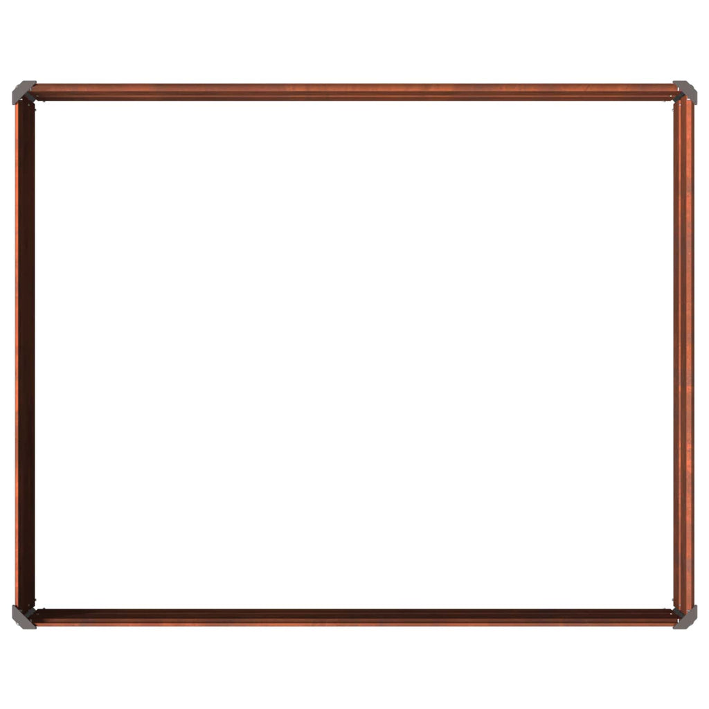 vidaXL Podniesione Łóżko Ogrodowe Rdzawy 100 x 80 x 24 cm tektura