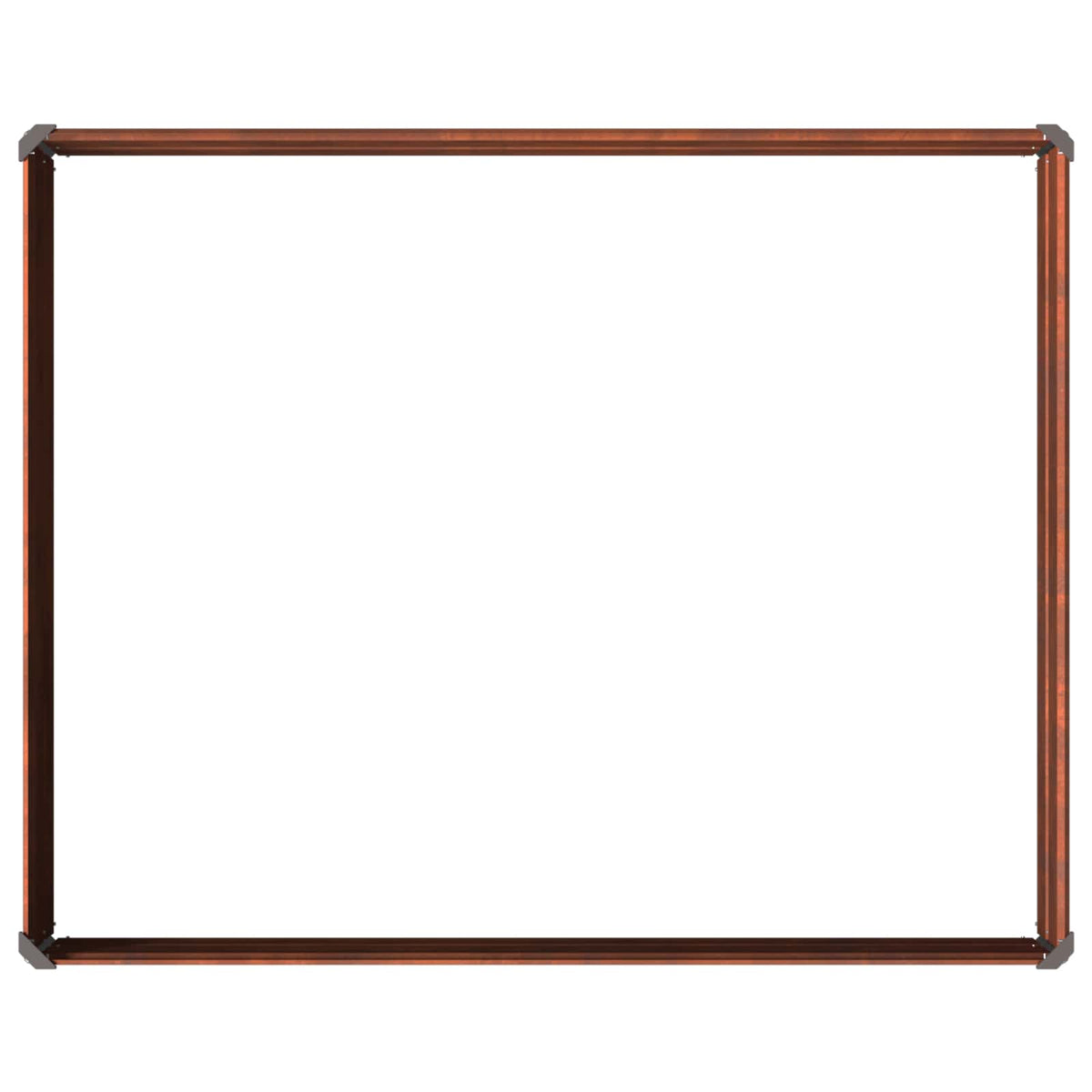 vidaXL Podniesione Łóżko Ogrodowe Rdzawy 100 x 80 x 24 cm tektura