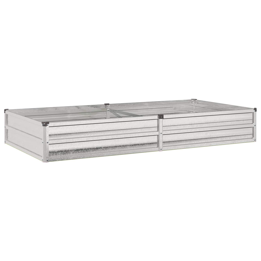 vidaXL Podniesione Łóżko Ogrodowe srebrny 160 x 80 x 24 cm Ocynkowany
