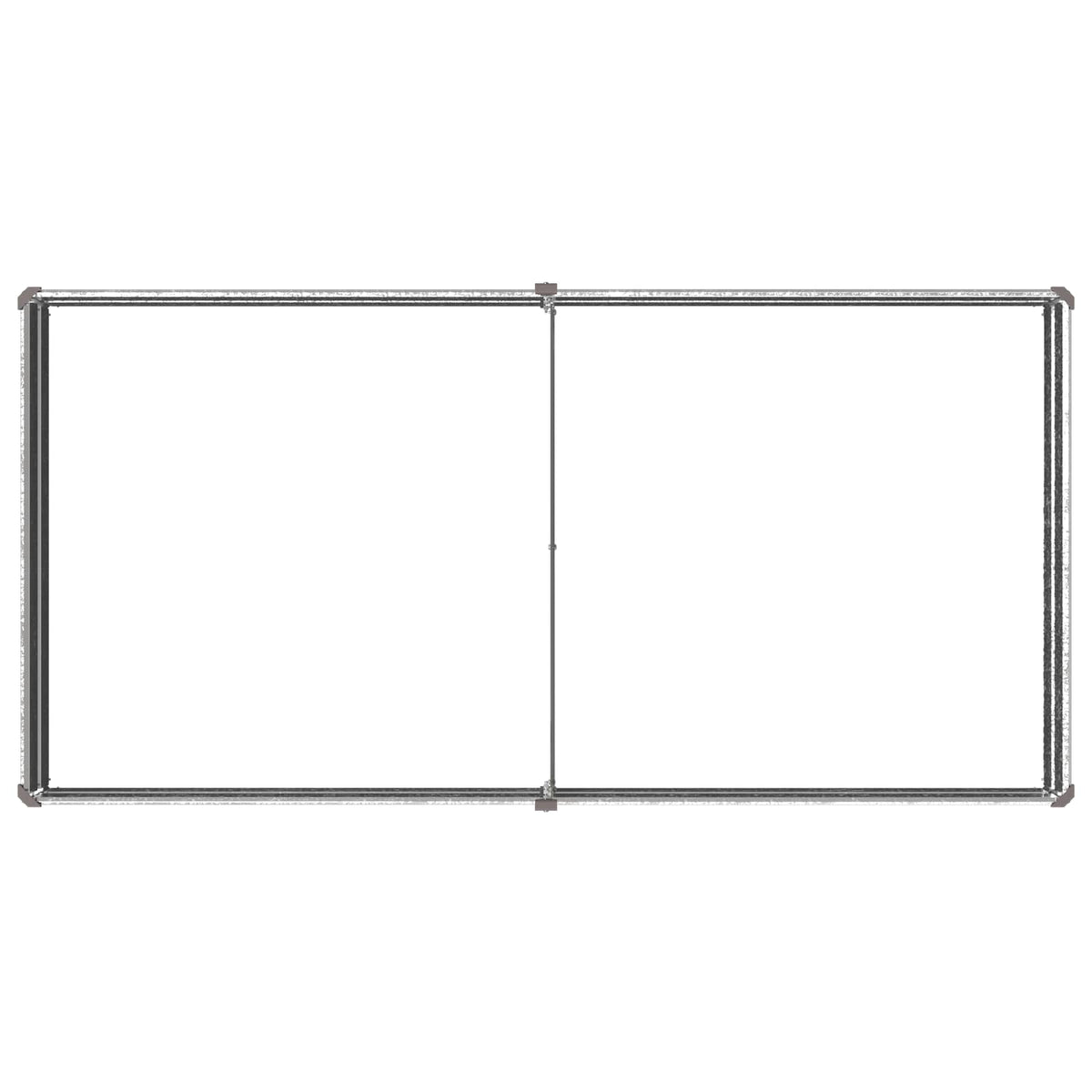 vidaXL Podniesione Łóżko Ogrodowe srebrny 160 x 80 x 24 cm Ocynkowany