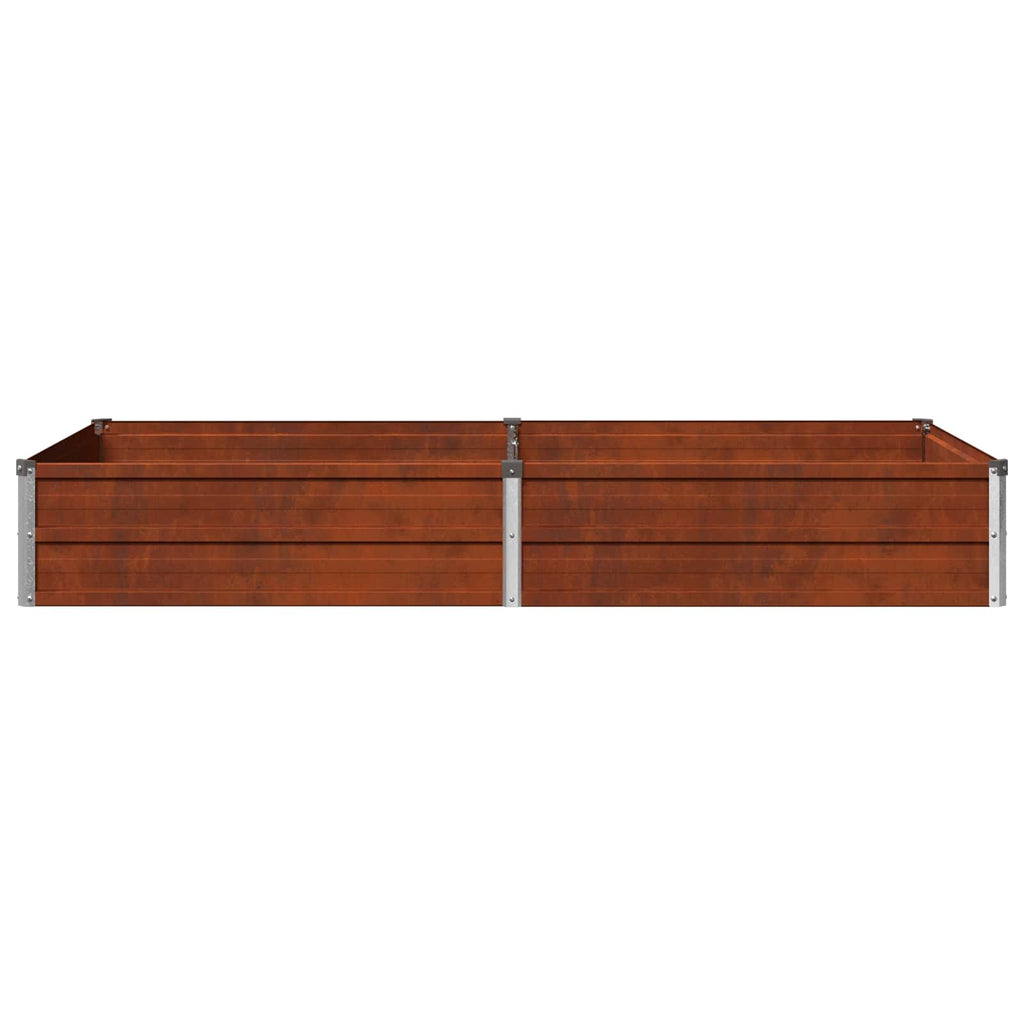 vidaXL Podniesione Łóżko Ogrodowe Rdzawy 160 x 80 x 24 cm tektura