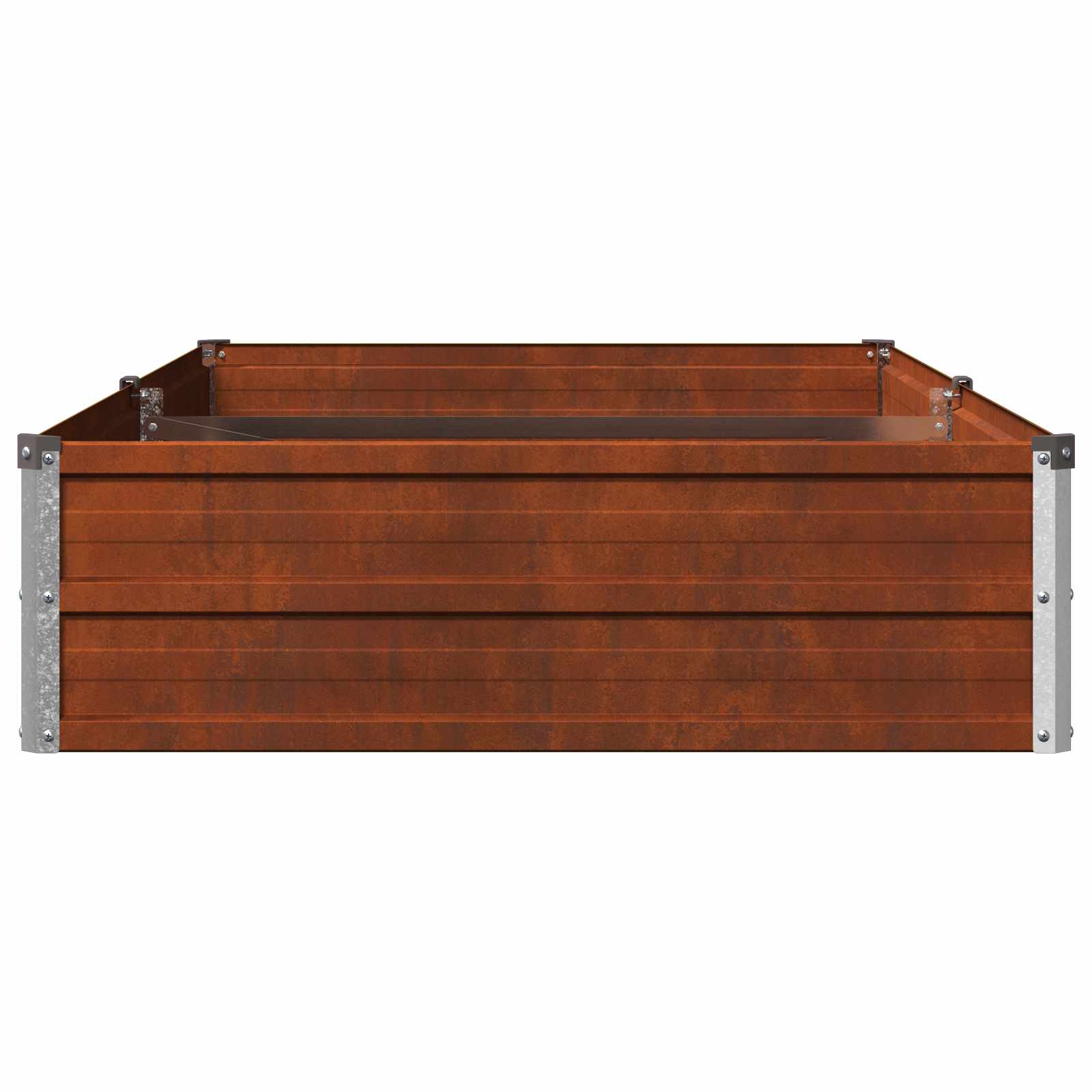 vidaXL Podniesione Łóżko Ogrodowe Rdzawy 160 x 80 x 24 cm tektura