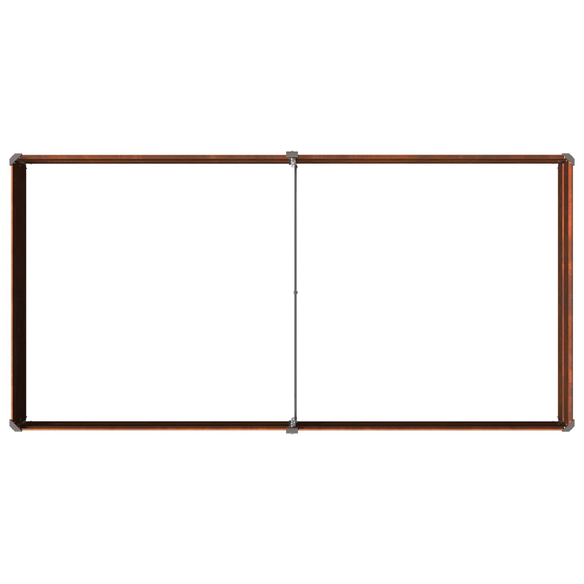 vidaXL Podniesione Łóżko Ogrodowe Rdzawy 160 x 80 x 24 cm tektura