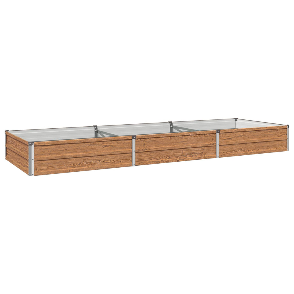 vidaXL Podniesione Łóżko Ogrodowe Brązowy Drewno 240 x 80 x 24 cm