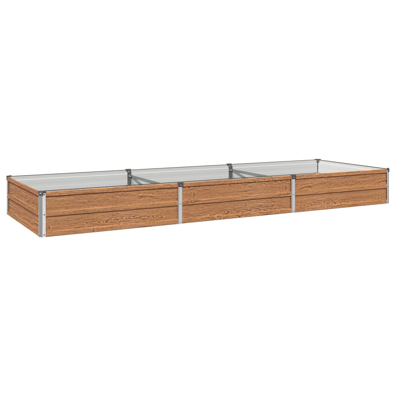 vidaXL Podniesione Łóżko Ogrodowe Brązowy Drewno 240 x 80 x 24 cm