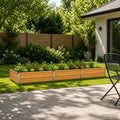 vidaXL Podniesione Łóżko Ogrodowe naturalny 240 x 80 x 24 cm