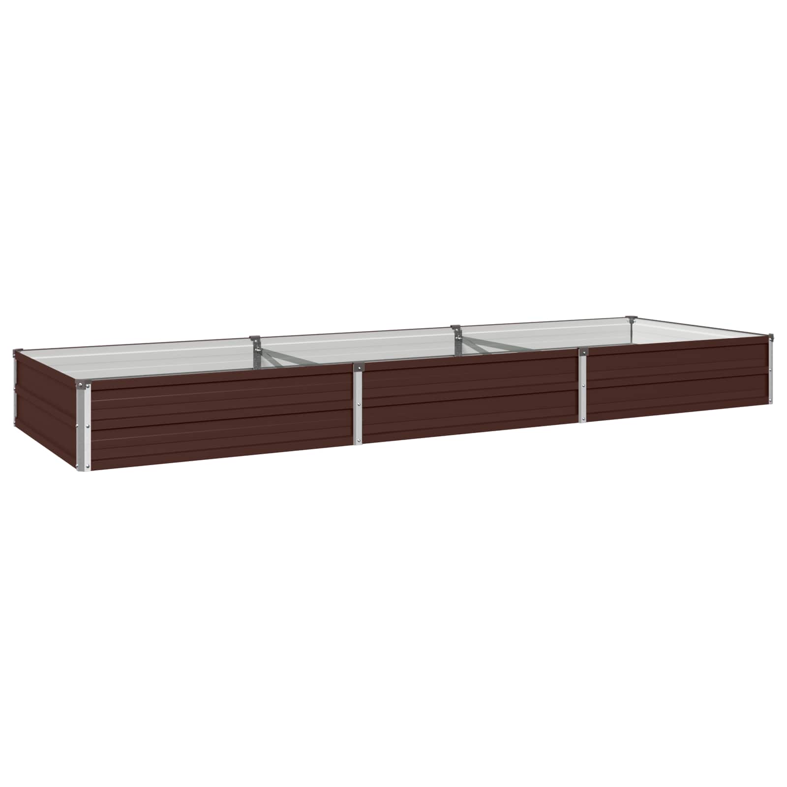 vidaXL Podniesione Łóżko Ogrodowe brązowy 240 x 80 x 24 cm
