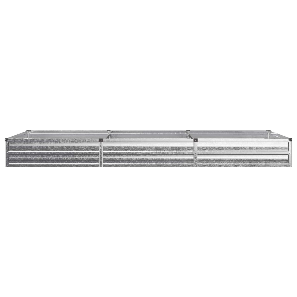 vidaXL Podniesione Łóżko Ogrodowe srebrny 240 x 80 x 24 cm Ocynkowany