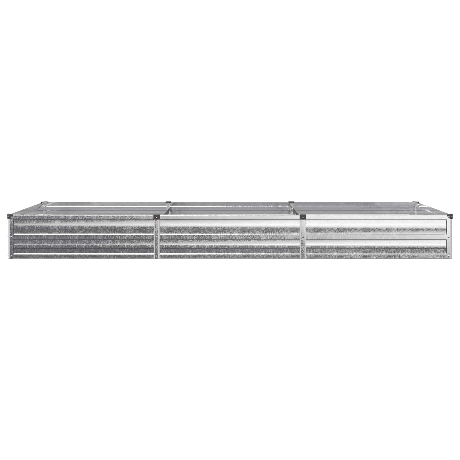 vidaXL Podniesione Łóżko Ogrodowe srebrny 240 x 80 x 24 cm Ocynkowany