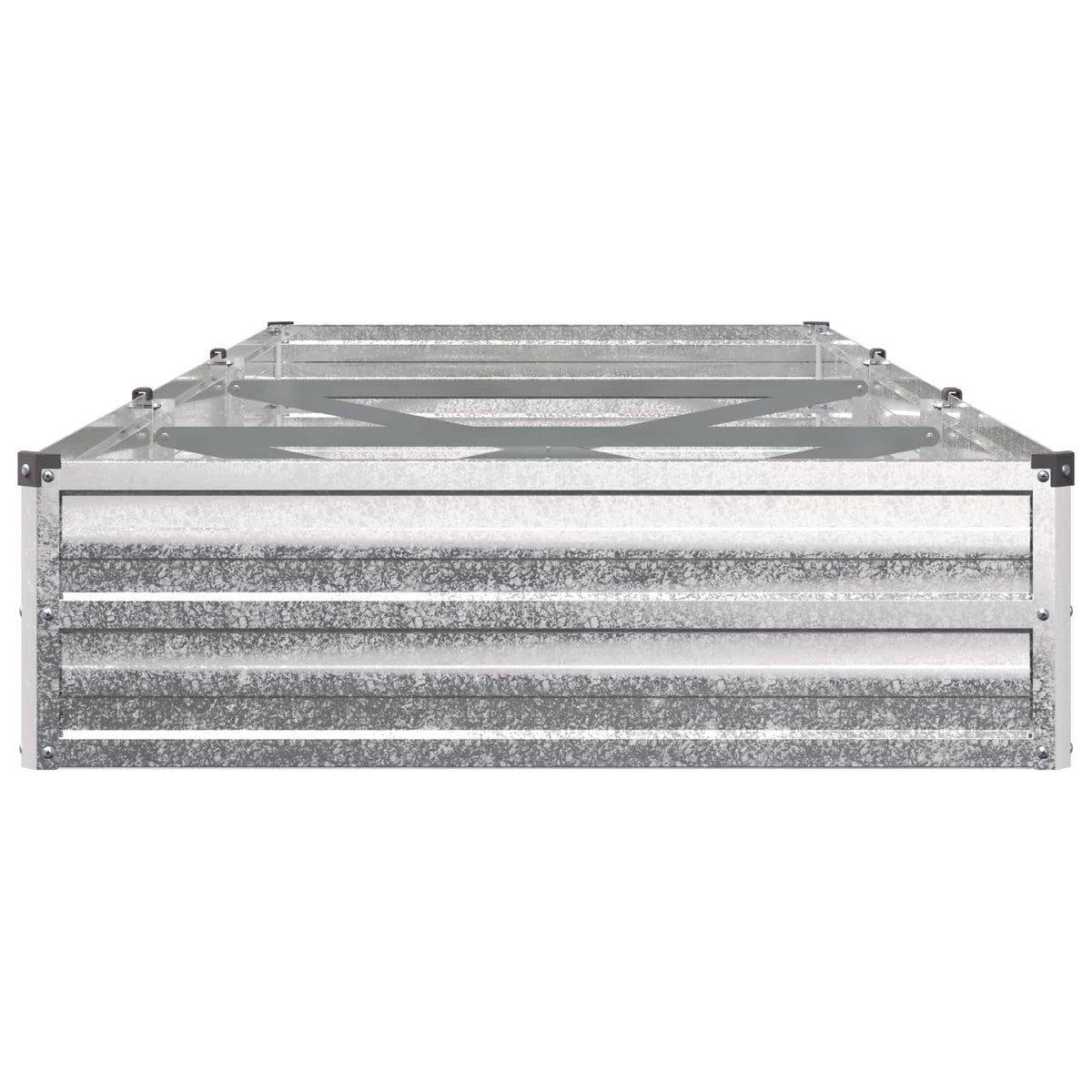 vidaXL Podniesione Łóżko Ogrodowe srebrny 240 x 80 x 24 cm Ocynkowany