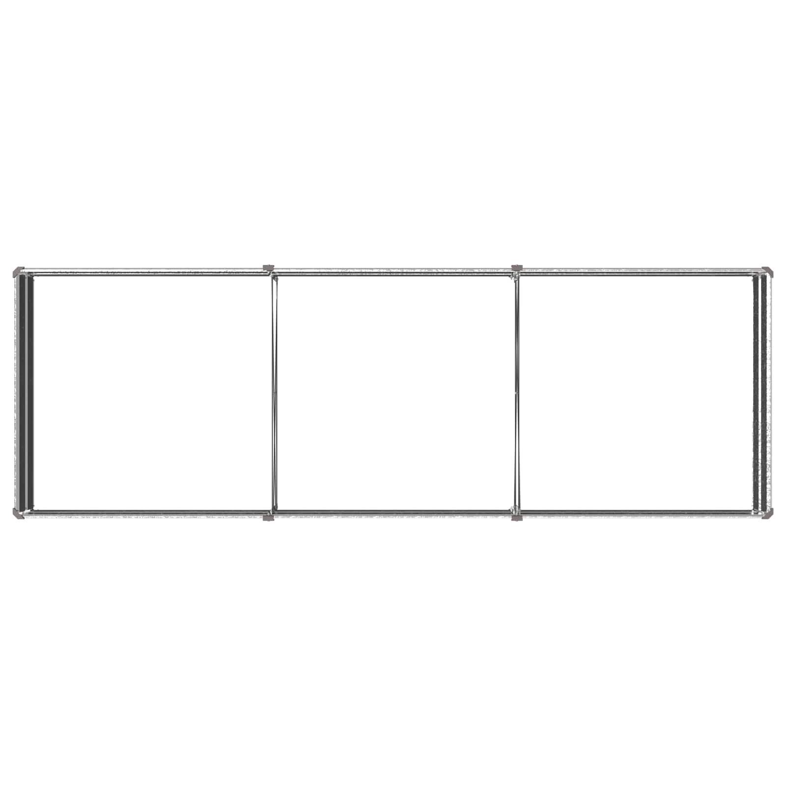 vidaXL Podniesione Łóżko Ogrodowe srebrny 240 x 80 x 24 cm Ocynkowany