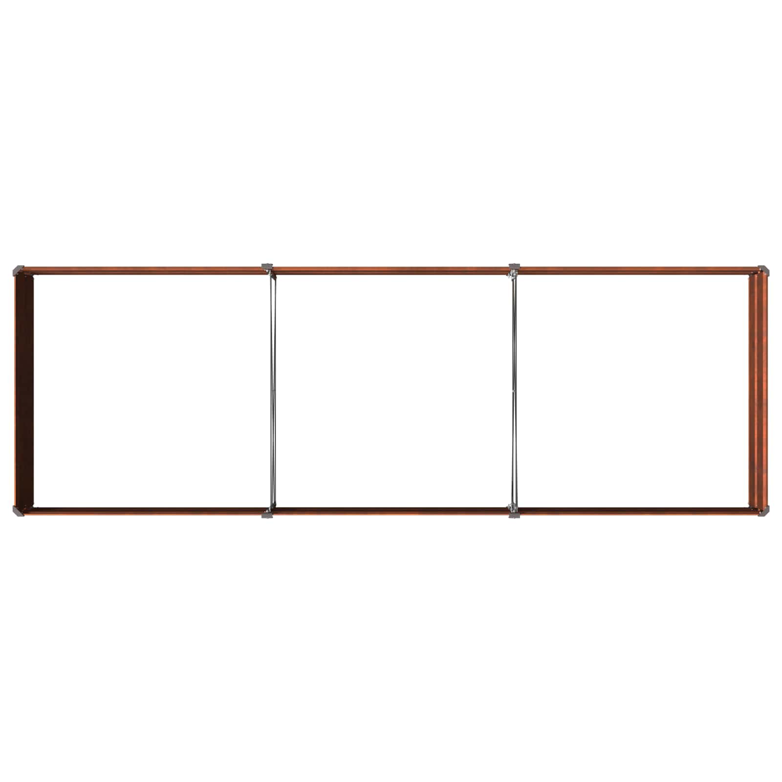 vidaXL Podniesione Łóżko Ogrodowe Rdzawy 240 x 80 x 24 cm tektura