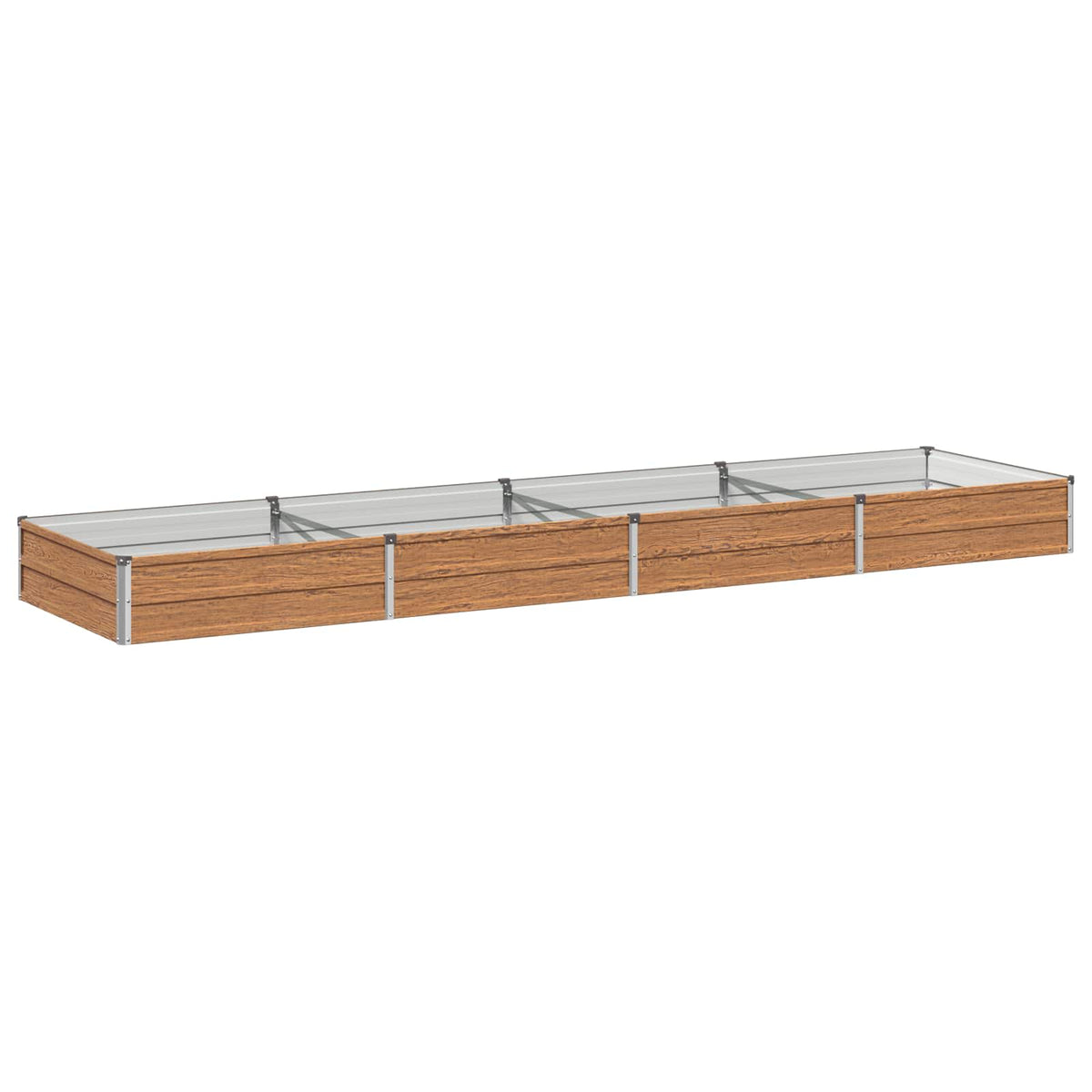 vidaXL Podniesione Łóżko Ogrodowe Brązowy Drewno 320 x 80 x 24 cm