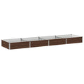 vidaXL Podniesione Łóżko Ogrodowe Czarny 320 x 80 x 24 cm