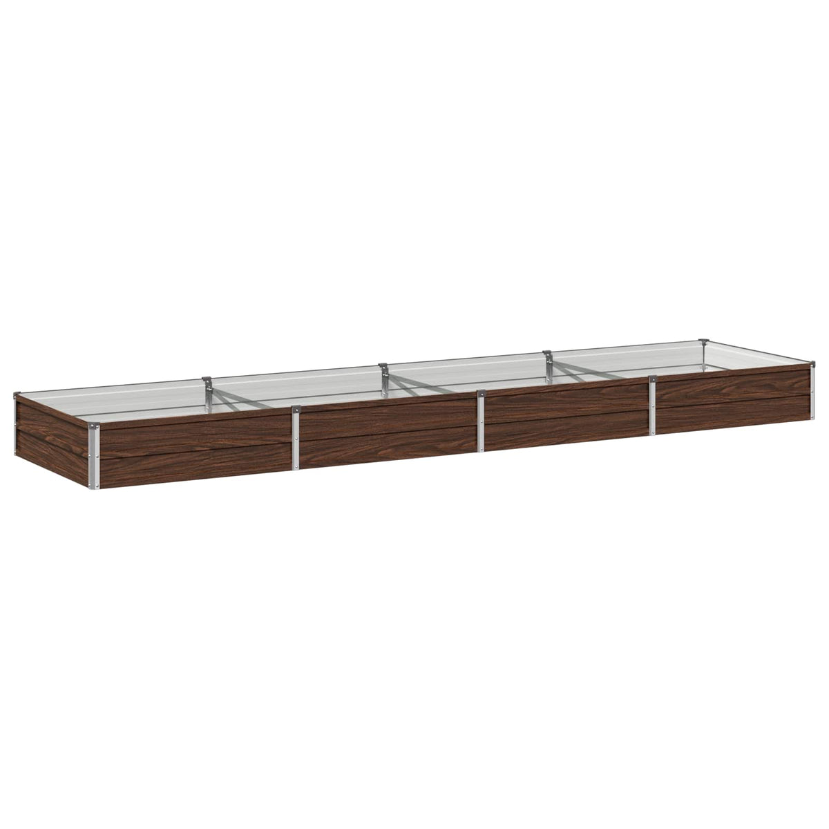 vidaXL Podniesione Łóżko Ogrodowe Czarny 320 x 80 x 24 cm