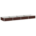 vidaXL Podniesione Łóżko Ogrodowe brązowy 320 x 80 x 24 cm