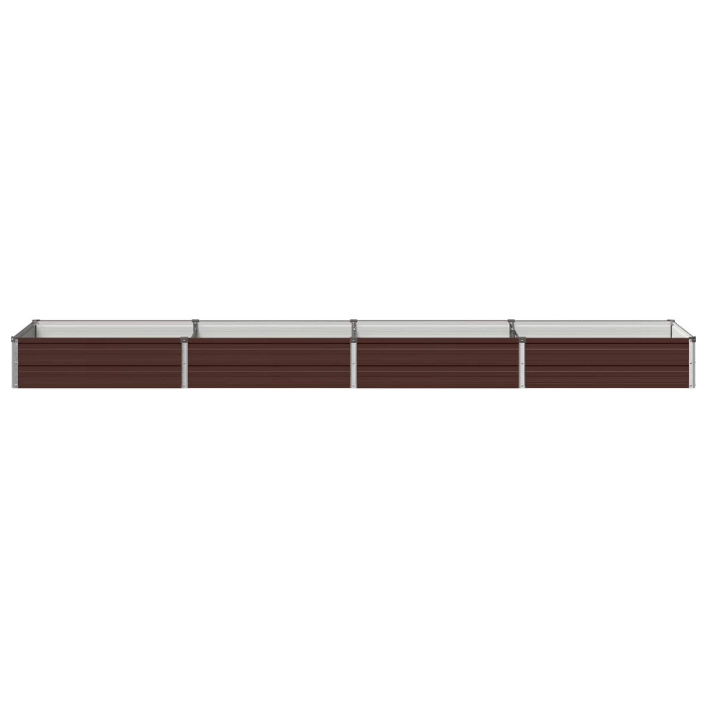 vidaXL Podniesione Łóżko Ogrodowe brązowy 320 x 80 x 24 cm