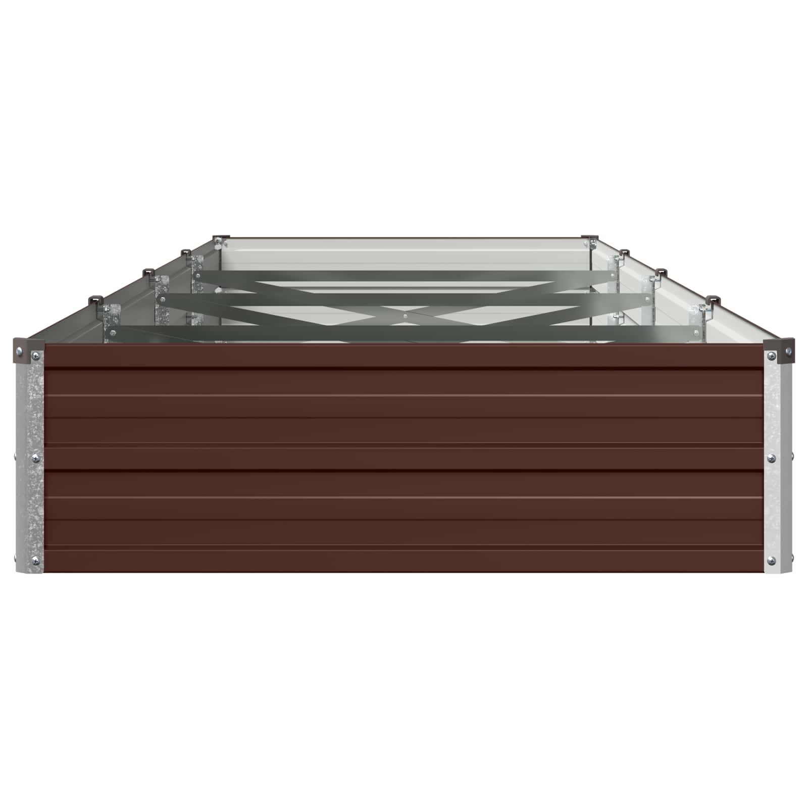 vidaXL Podniesione Łóżko Ogrodowe brązowy 320 x 80 x 24 cm