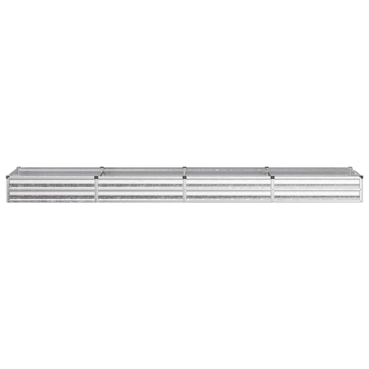 vidaXL Podniesione Łóżko Ogrodowe srebrny 320 x 80 x 24 cm Ocynkowany