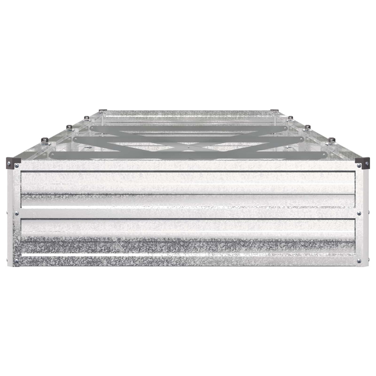 vidaXL Podniesione Łóżko Ogrodowe srebrny 320 x 80 x 24 cm Ocynkowany